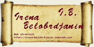 Irena Belobrđanin vizit kartica